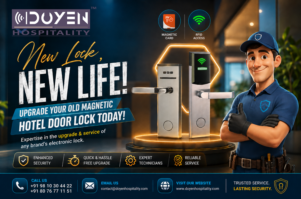 Transform Old Hotel Locks into Smart RFID Locks Without Replacement: The Smartest Hotel Lock Upgrade & Retrofitting Solution